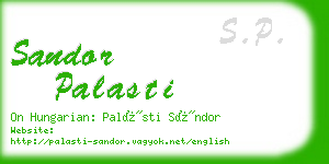 sandor palasti business card